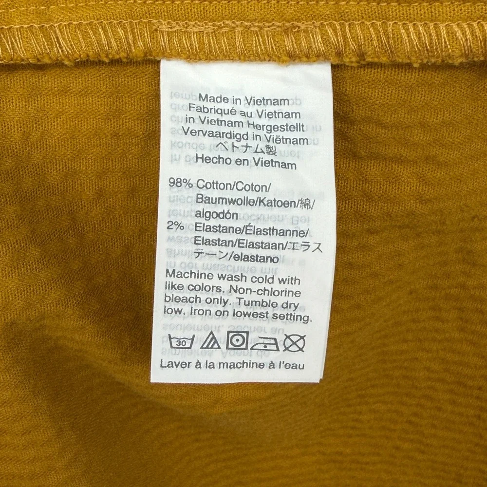 Madewell Size 8 Corduroy Button Front Mini Skirt Mustard Yellow‎ Gold Preppy